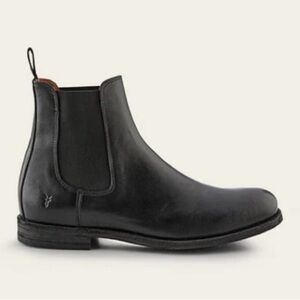 Frye Black Leather Ankle Boots